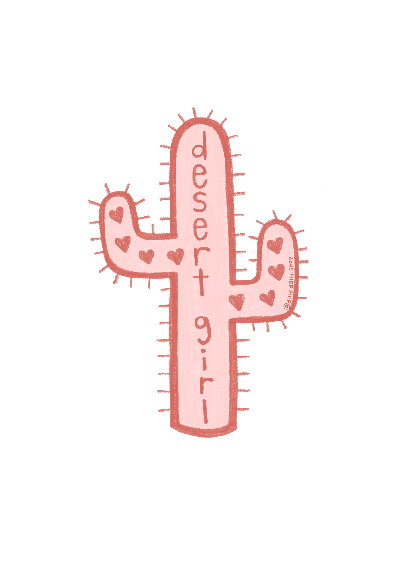 desert girl sticker