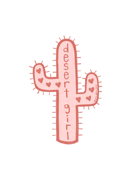 desert girl sticker