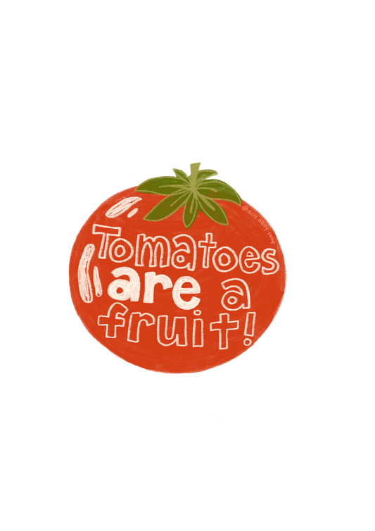 tomatoes are a fruit sticker
